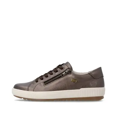 Baskets Remonte D0700-90 Taupe Métallisé - Cuir Imperméable RemonteTEX Grande Pointure Femme — photo 2