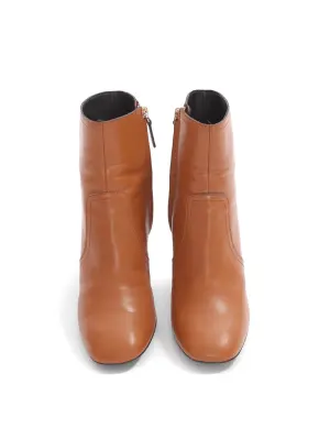 Bottines à talon en cuir camel Prix boutique 605€ Taille 36,5 — photo 4