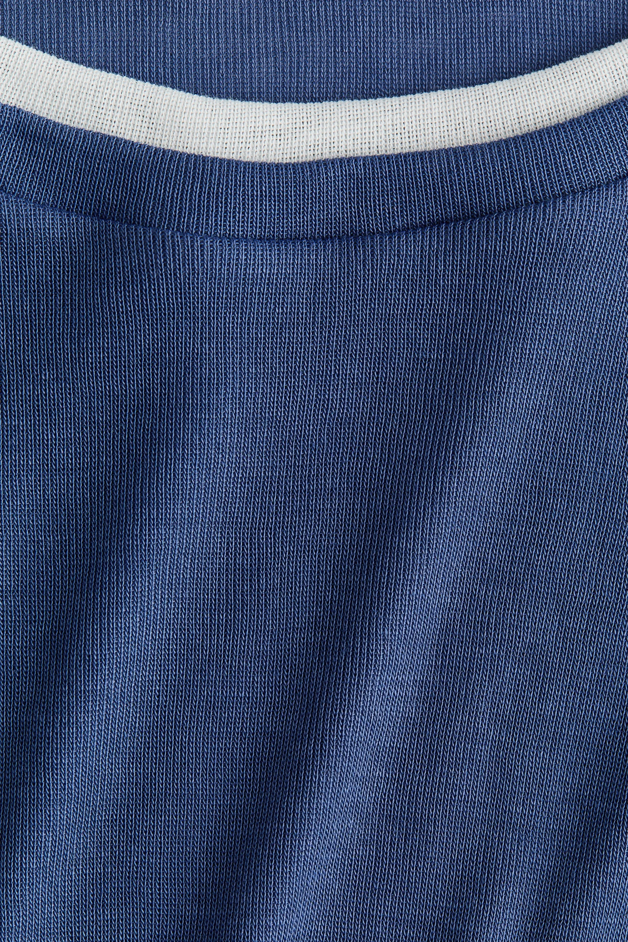 MAMA Top en jersey à effet superposé - Bleu