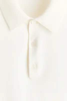 Polo Regular Fit - Crème — photo 4