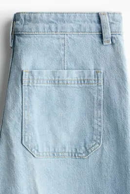 Wide High Jeans - Bleu denim clair — photo 4