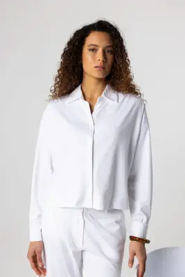 Chemise Blanche Manches Longues en Coton Supima — photo 3