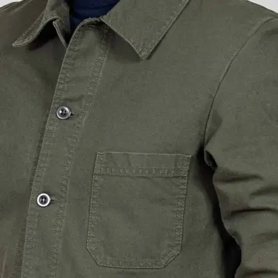 Veste de travail authentique coton bio 1G/5C - Olive — photo 2