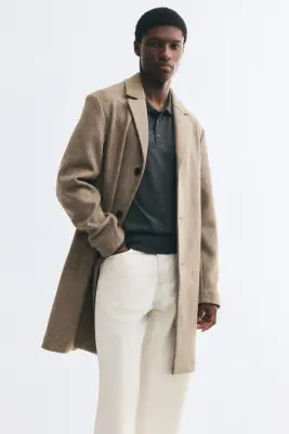 Manteau à fermeture droite - Beige — photo 1