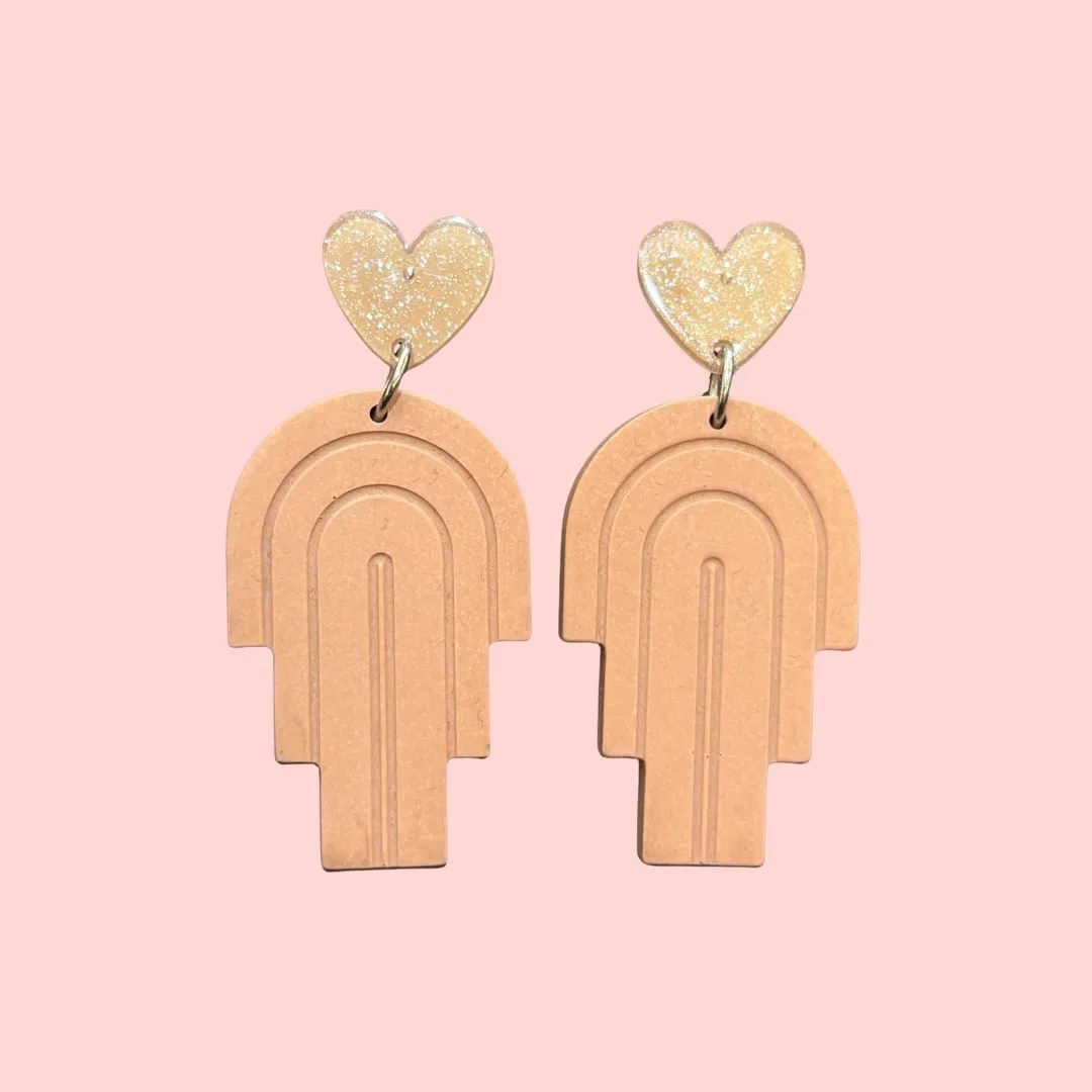 Grandes boucles d'oreilles rose