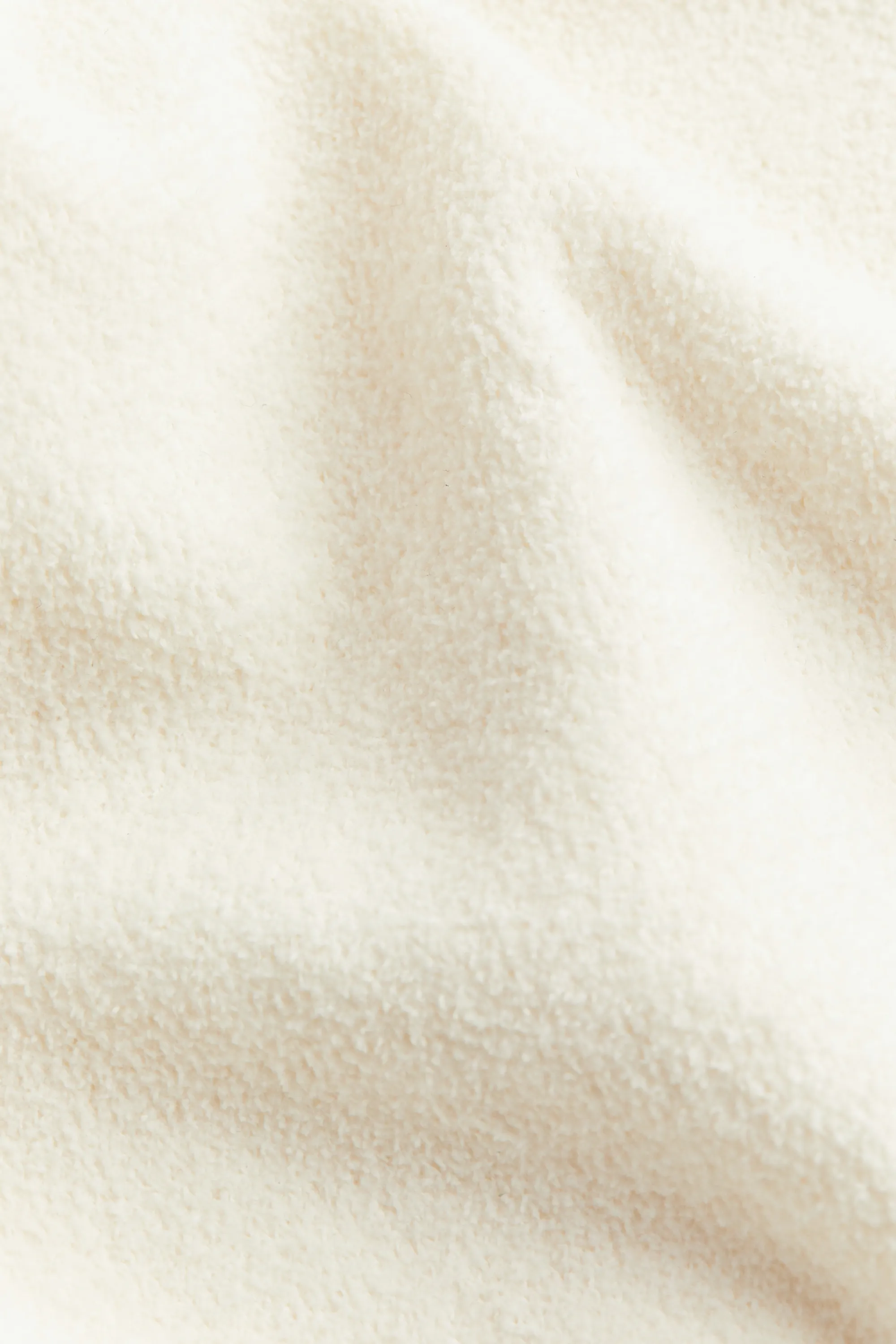 Robe épaules nues en fil chenille - Crème