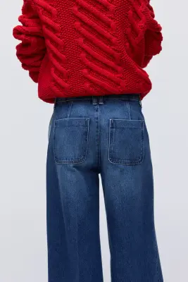 Super Wide High Jeans - Bleu denim — photo 4