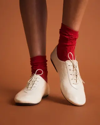 Derbies Achille languette cœur écru — photo 4