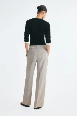 Pantalon chic en twill - Grège — photo 2