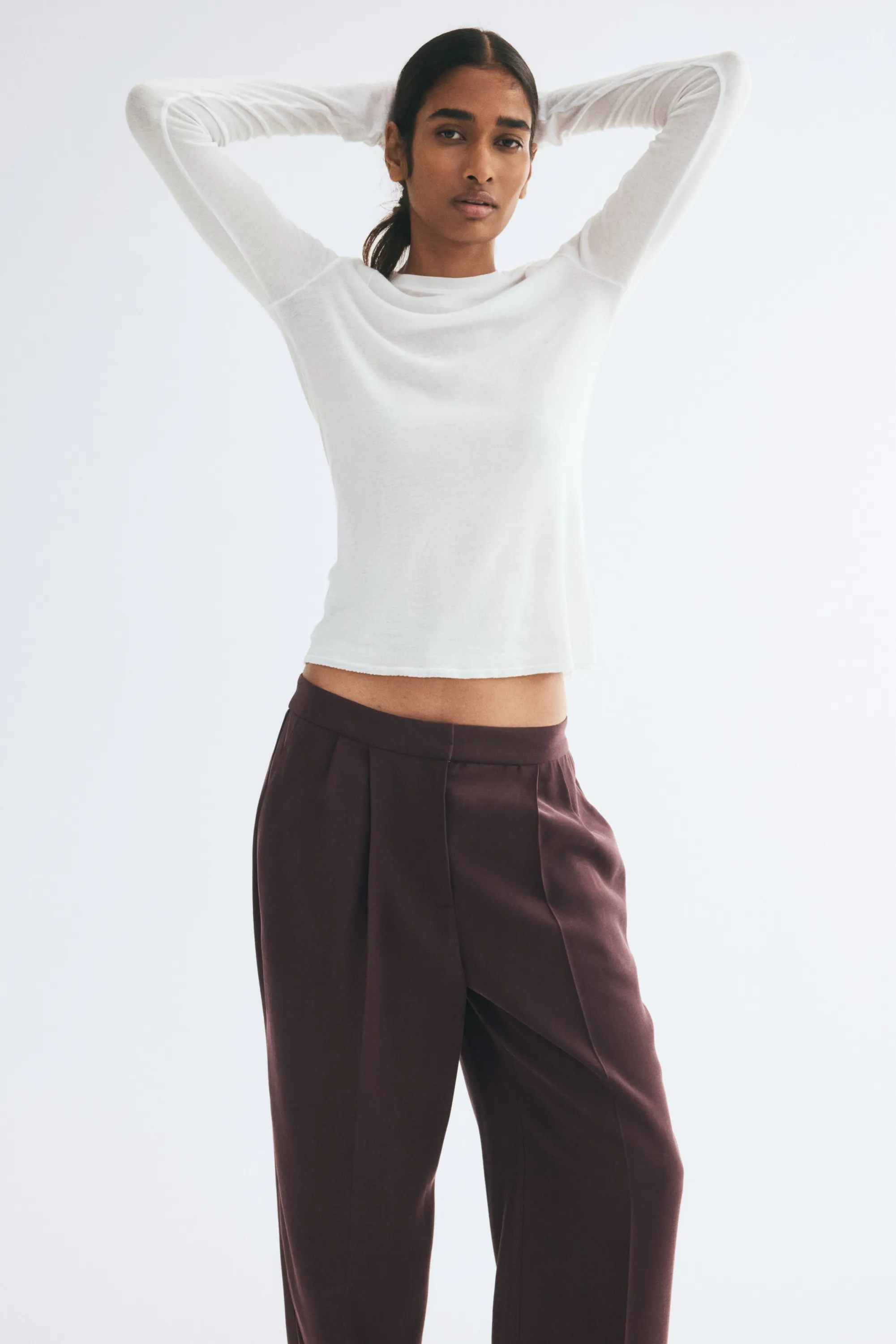 Pantalon chic - Marron foncé