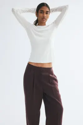 Pantalon chic - Marron foncé — photo 1