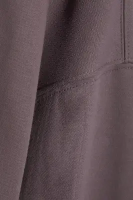 Sweat à capuche oversize d’épaisseur moyenne - Lilas cendré — photo 3
