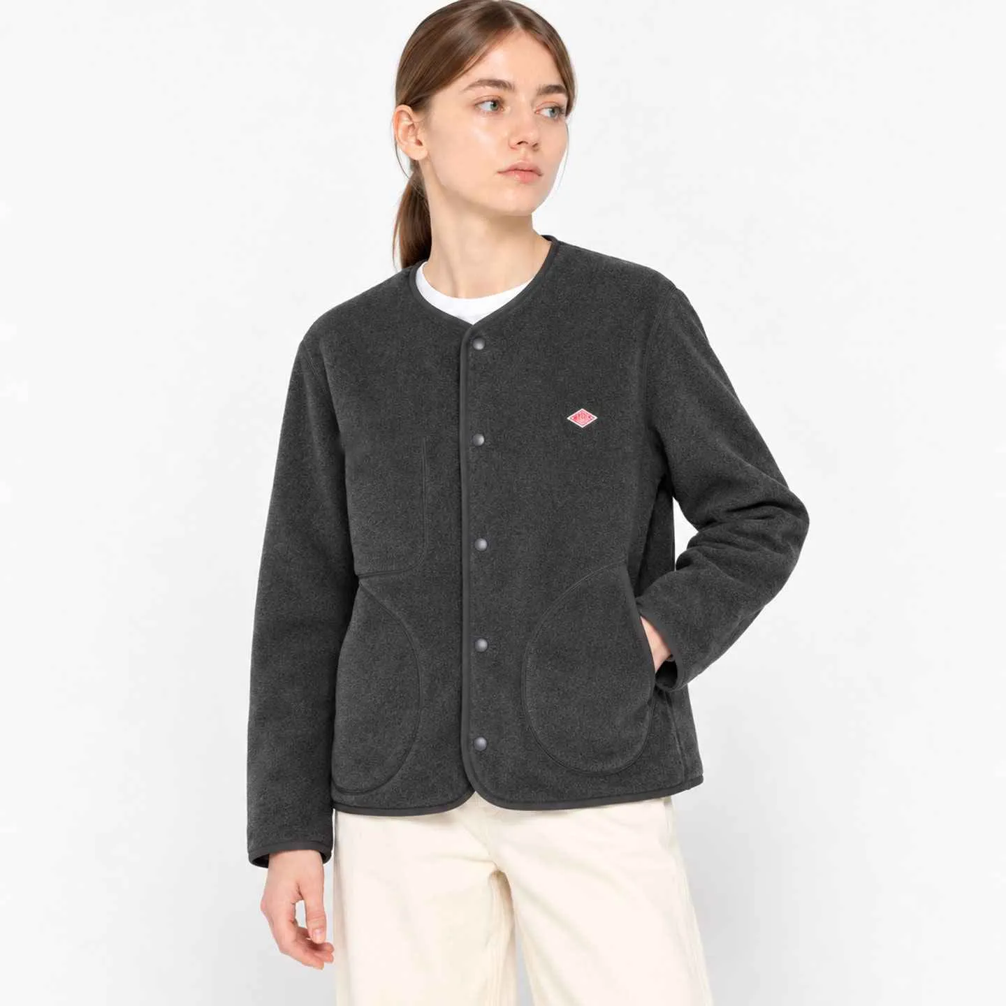 Veste polaire sans col - Gris