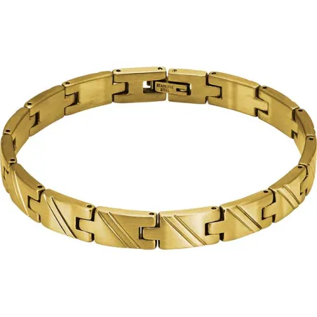 ROCHET - Bracelet DEAR Acier satiné PVD Jaune 8mm x 21cm HB7486