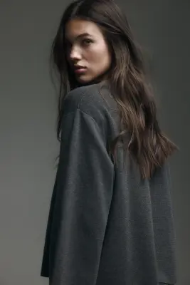 Gilet en maille fine - Gris foncé chiné — photo 3