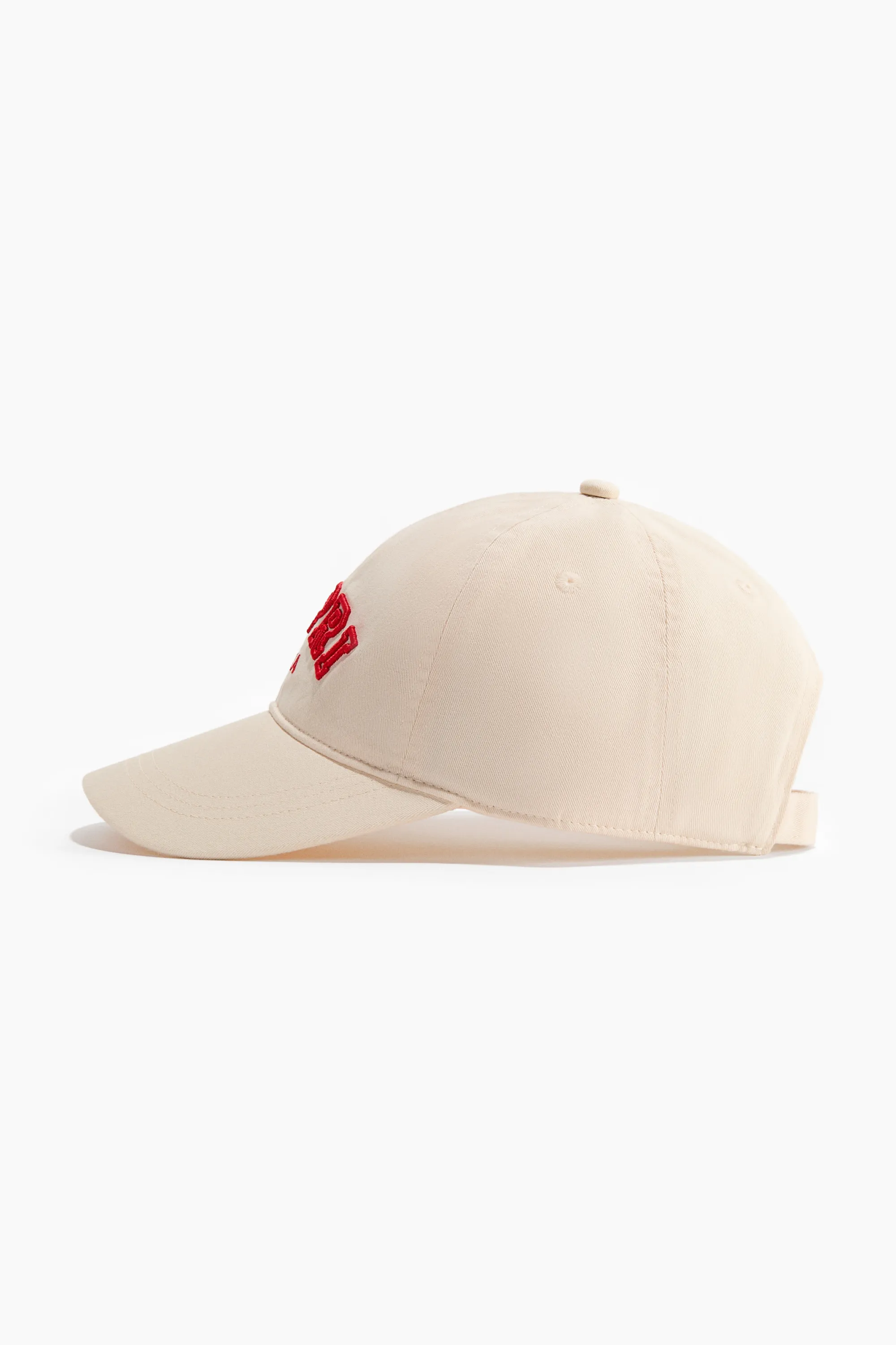 Casquette en twill avec motif brodé - Beige clair/Capri