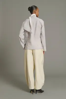 BLOUSE LEONORE GRIS PARME — photo 2