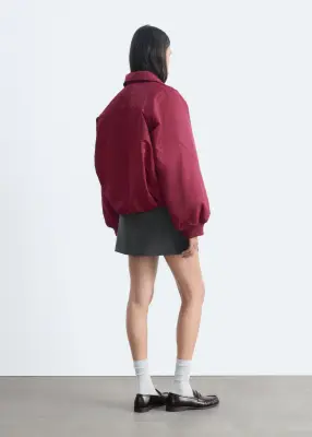 Veste style bomber à col - Bordeaux — photo 5