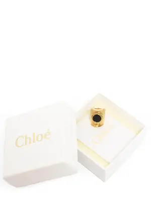 Bague DJILL chevalière en laiton doré à l'or fin et pierre onyx noir Prix boutique 230€ Taille 54 — photo 5