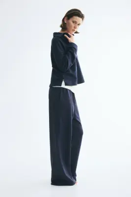 Sweat avec col - Bleu marine — photo 3