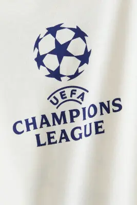 T-shirt oversize imprimé - Ivoire/UEFA Champions League® — photo 2