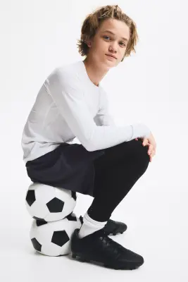 Legging de football chaud avec short ThermoMove™ - Gris foncé/noir — photo 3