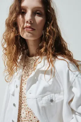 Robe sans manches façon crochet - Crème — photo 2
