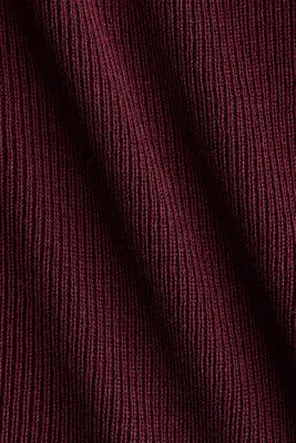 Top à effet drapé en maille - Bordeaux — photo 4