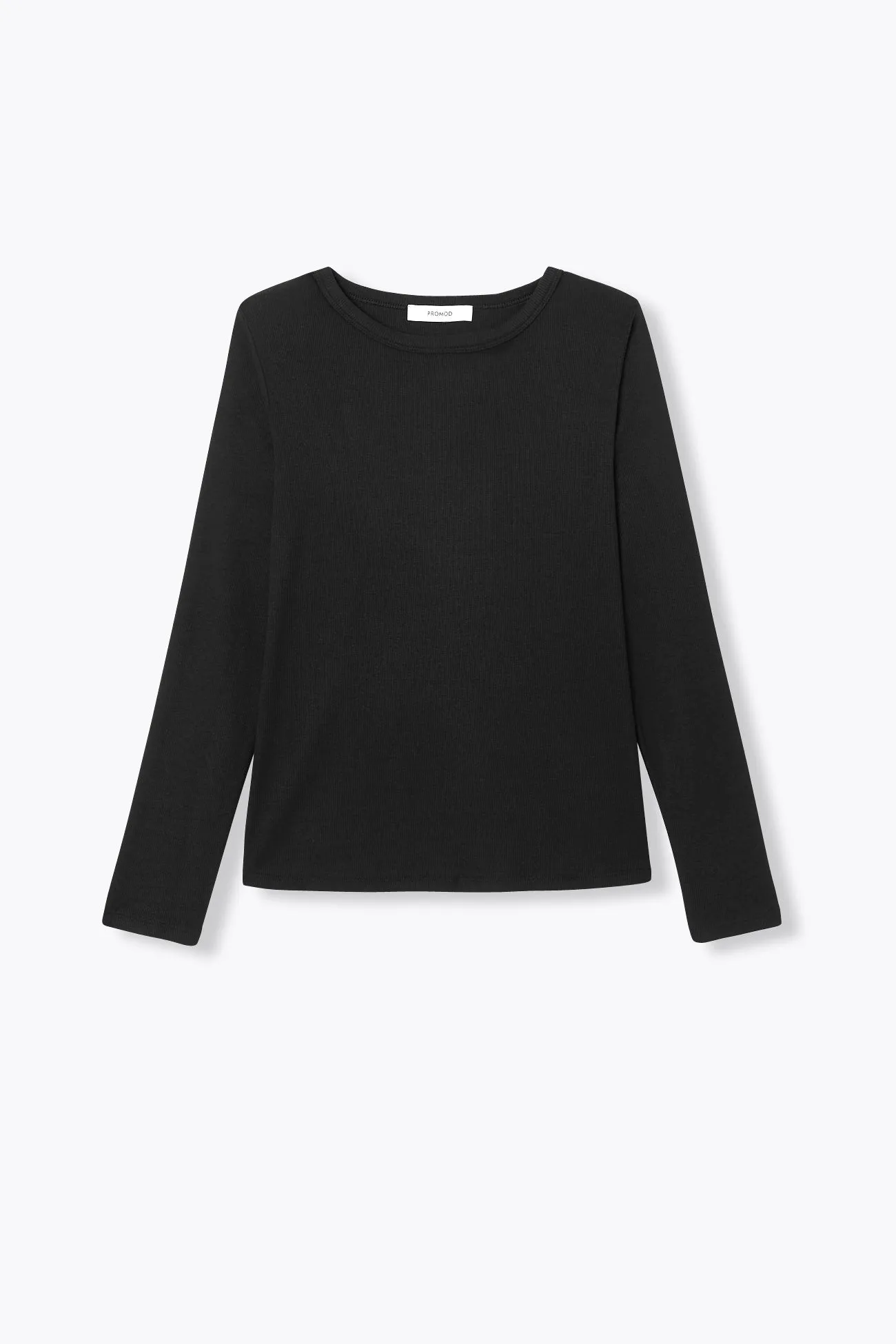 T-shirt côtelé manches longues