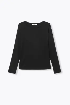 T-shirt côtelé manches longues