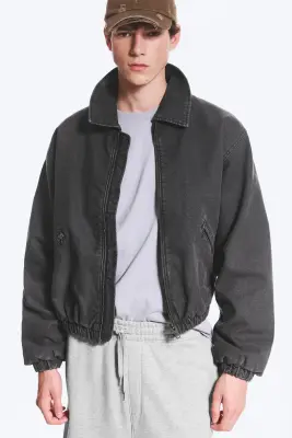 Veste mi-saison - Noir délavé — photo 3