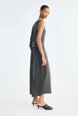 Jupe-culotte plissée - Gris foncé chiné — photo 2