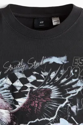 T-shirt Oversized Fit - Noir/NASCAR — photo 3