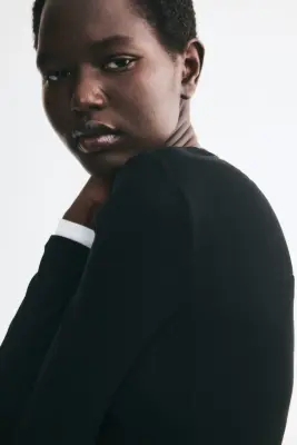 Top à effet superposé - Noir — photo 3