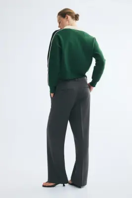 Pantalon droit en twill - Gris foncé — photo 4