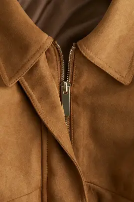 Veste en tissu gratté - Beige foncé — photo 3