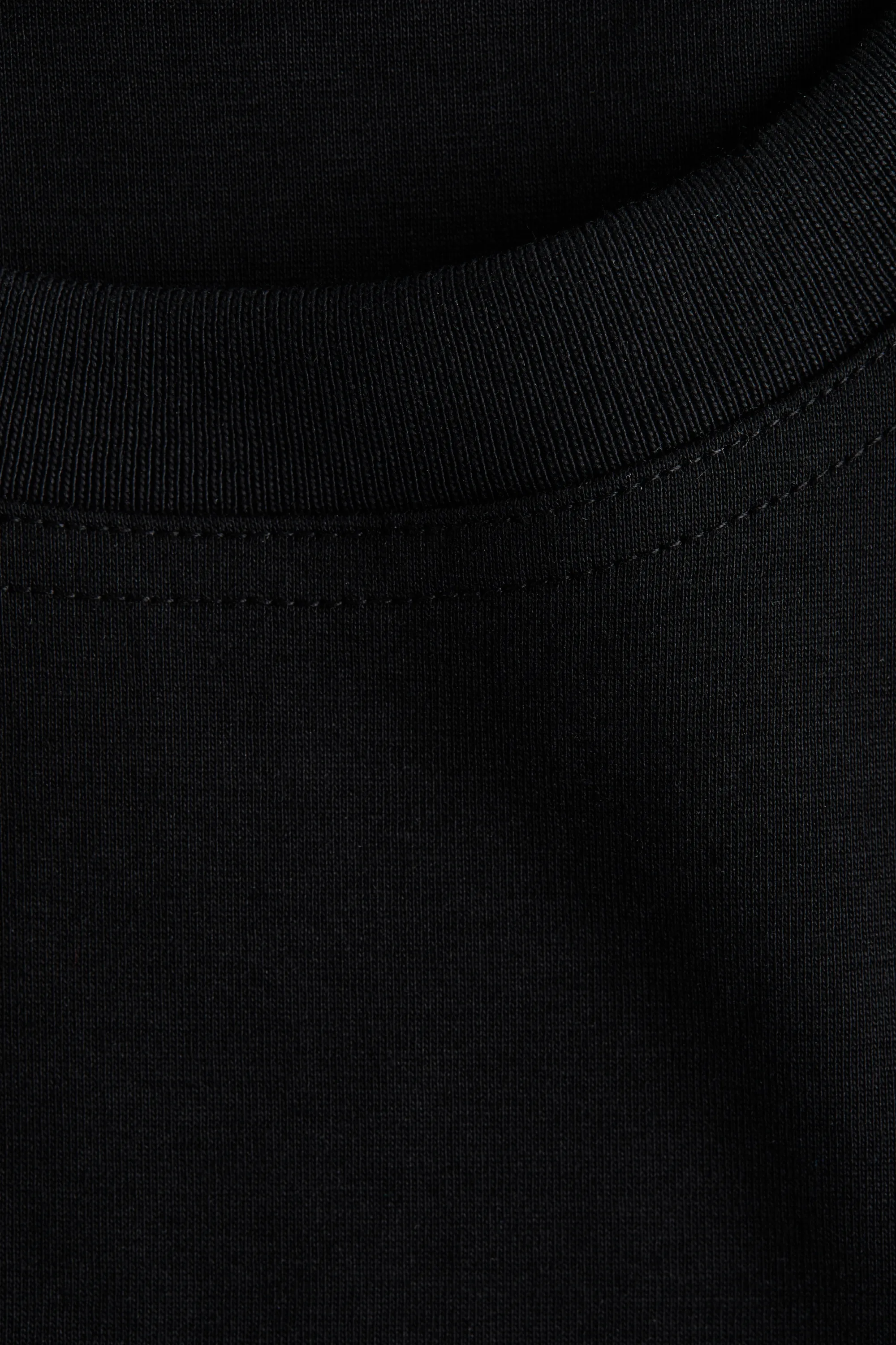 Top en coton interlock - Noir