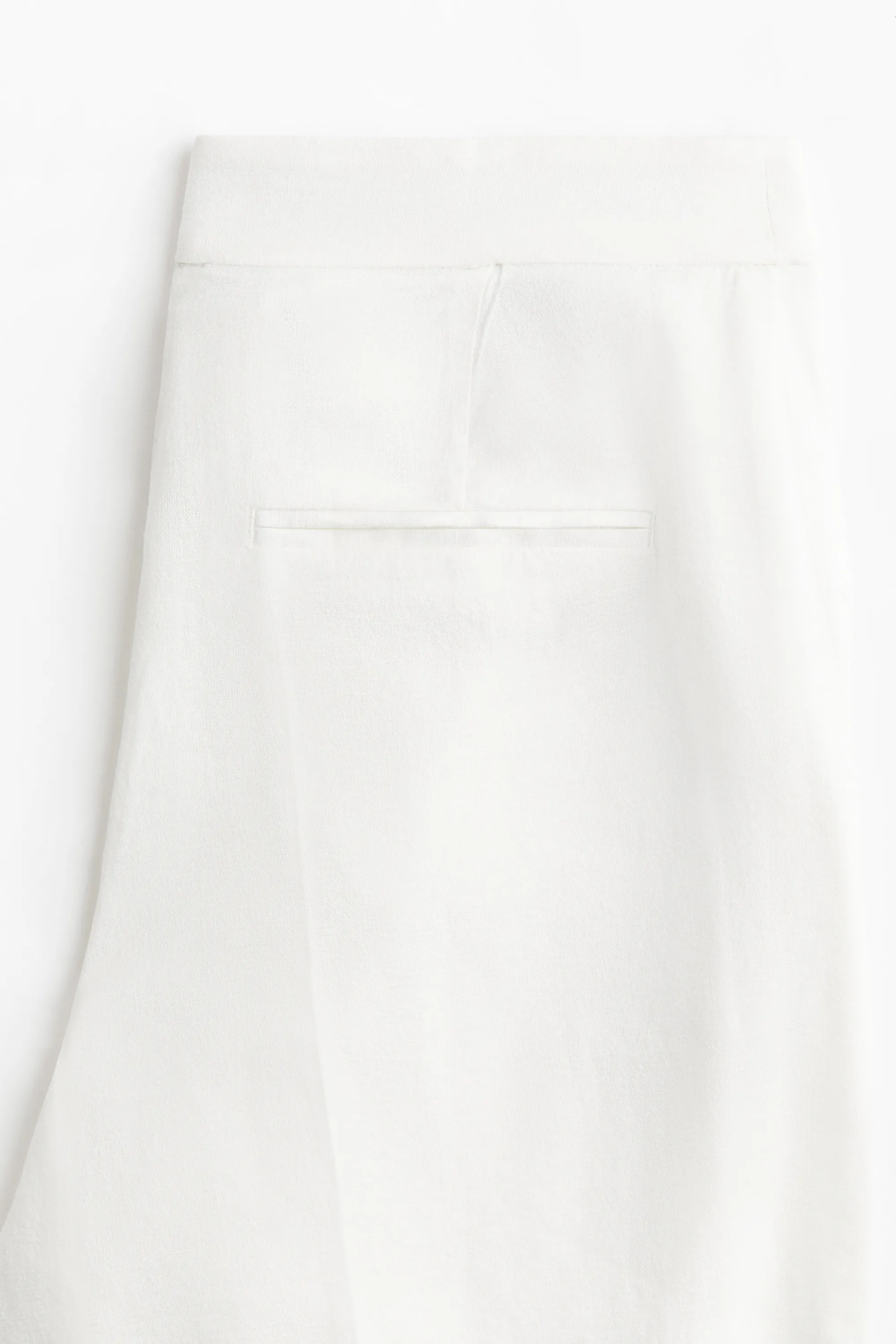 Pantalon bootcut en lin mélangé - Blanc