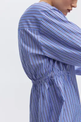 Blouse cintrée - Bleu/rayé — photo 3