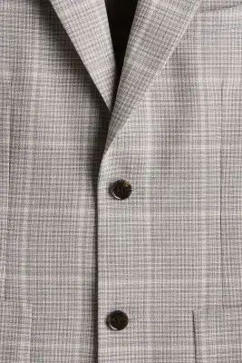 Veste Regular Fit à fermeture droite - Beige/carreaux — photo 2