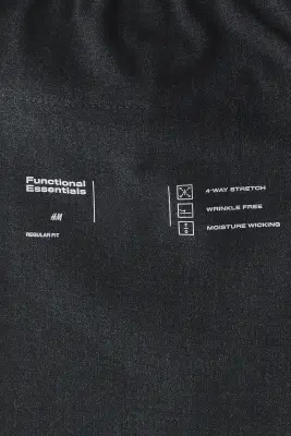 Pantalon Four-way Stretch Regular Fit - Gris foncé — photo 4